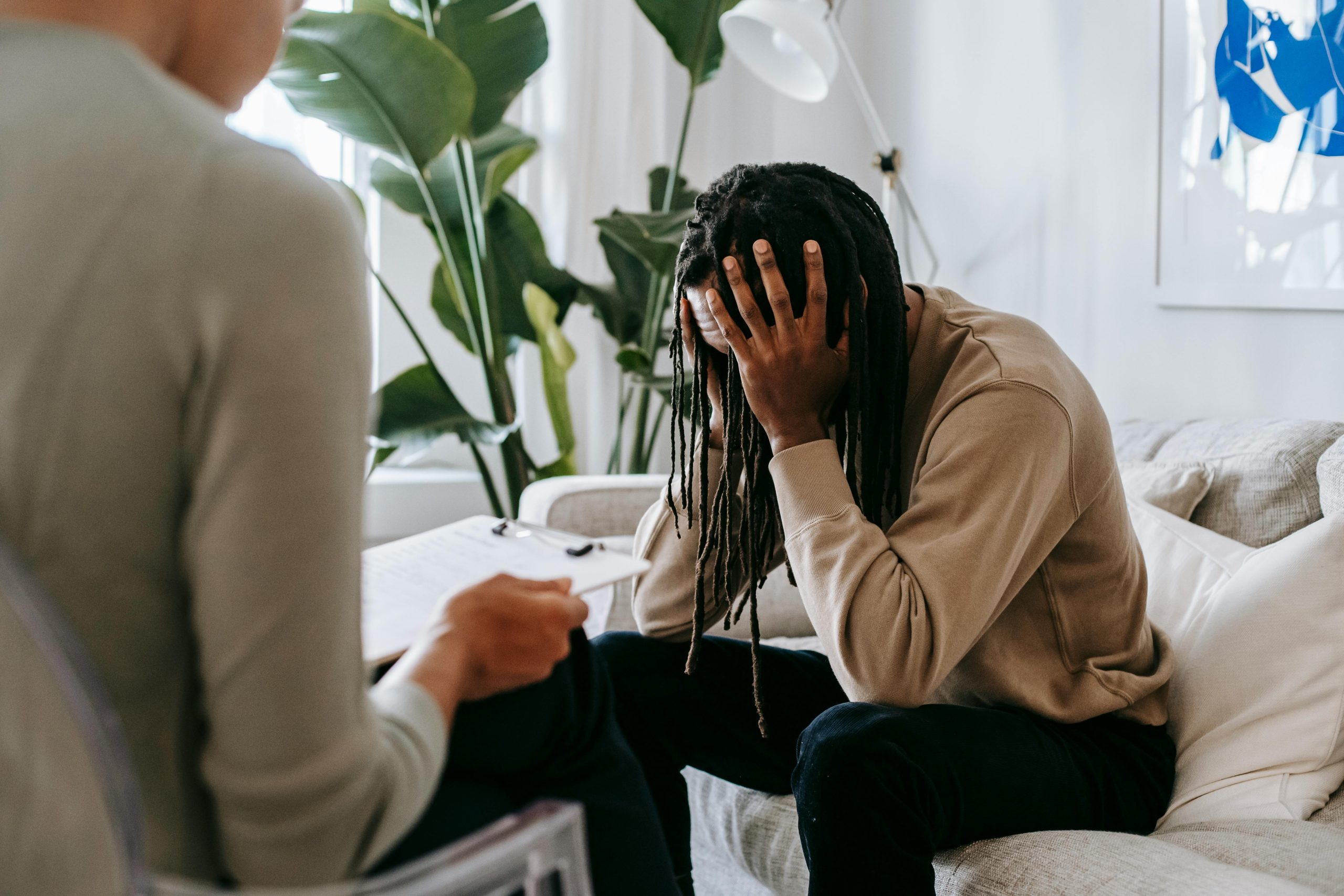 Counselling session where people find support and build resilience.